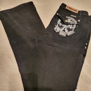Women's Platinum Plush Black Jeans Size 11